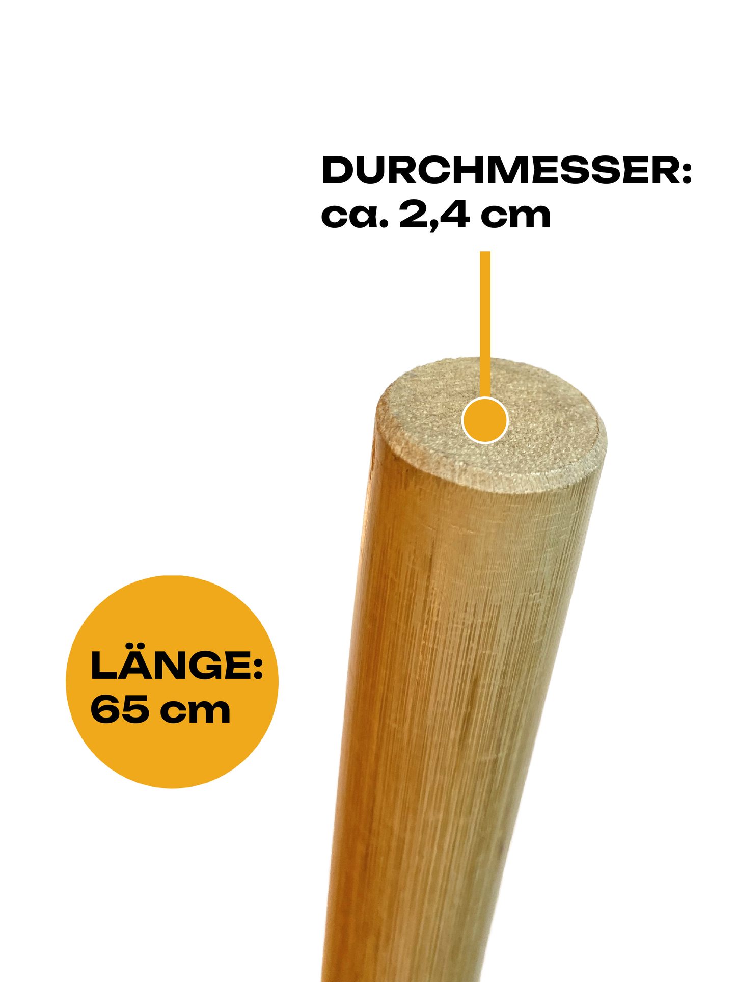 10er Pack Escrima Stock Rattan hell 65 cm - Stick Arnis Kali Waffentraining