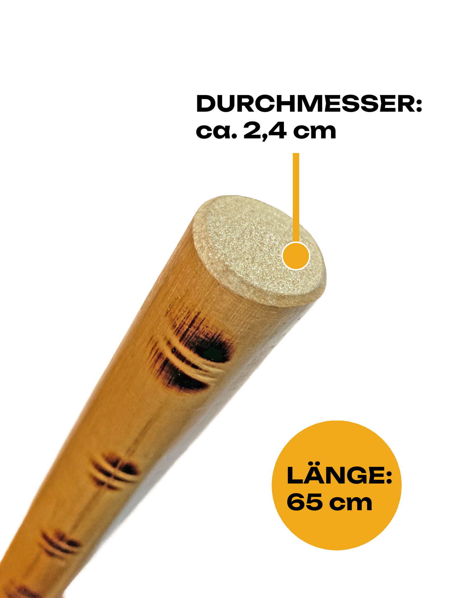 10er Pack Escrima Stock Tiger Style 65 cm - Rattan Stick - Arnis Kali Waffentraining