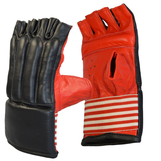 Sandsackhandschuhe Leder offene Finger – ergonomische Passform