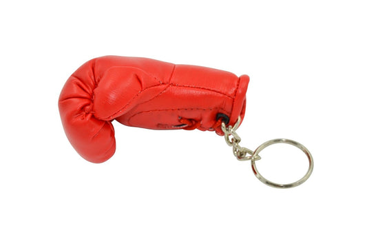 Schlüsselanhänger Mini-Boxhandschuh rot – ergonomische Passform, mit Klettverschluss