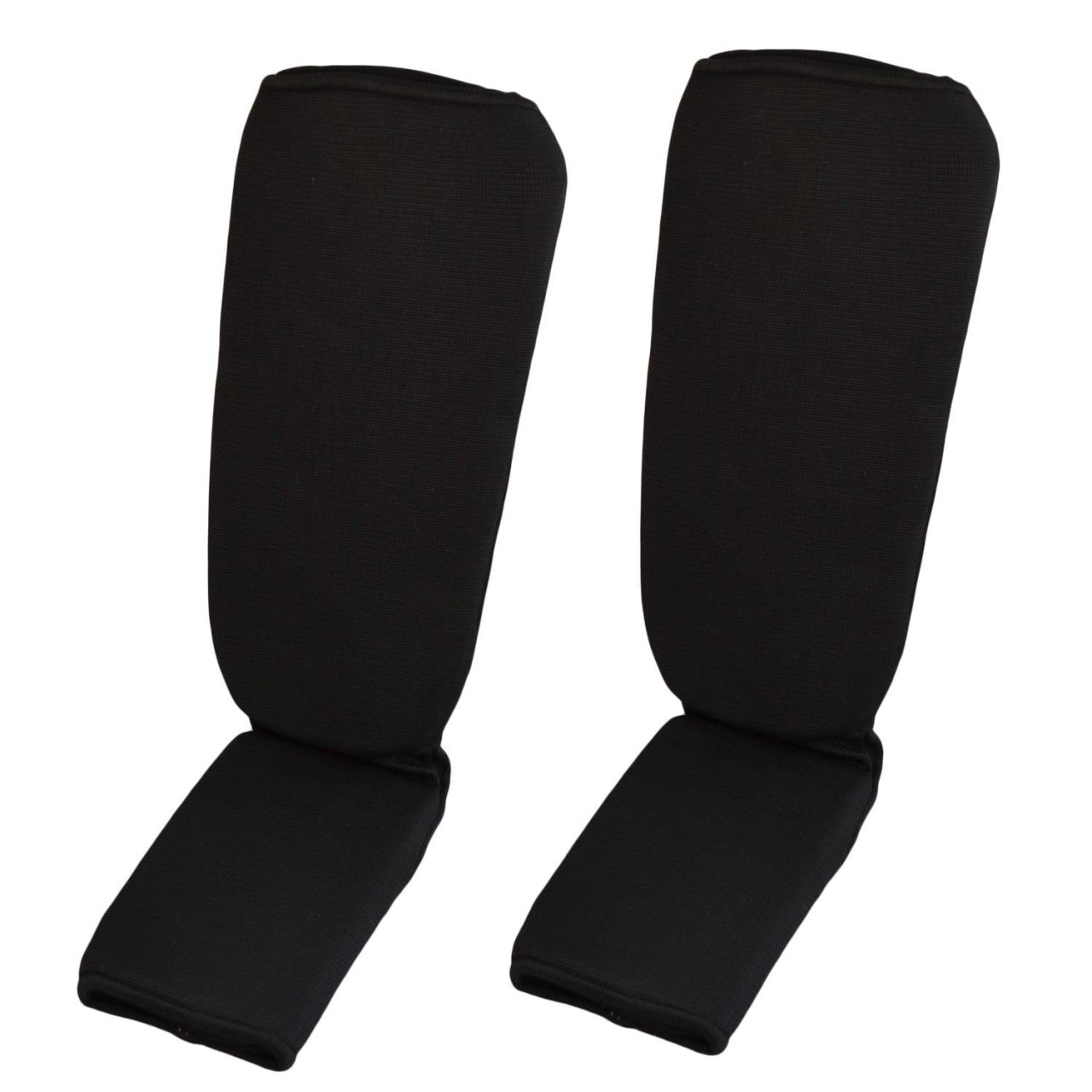 Schienbein- Spannschoner Stoff schwarz ergonomische Passform – mit Klettverschluss