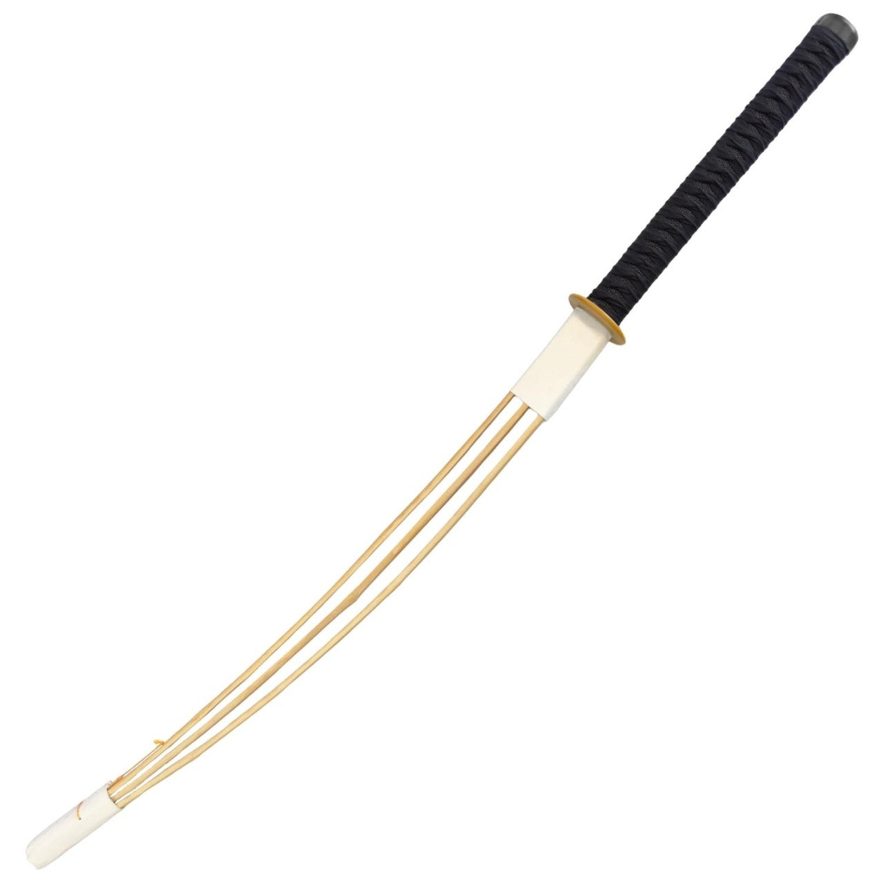 Samurai Katana Shinai-Stil 118 cm - Bambus Klinge, schwarzer Griff