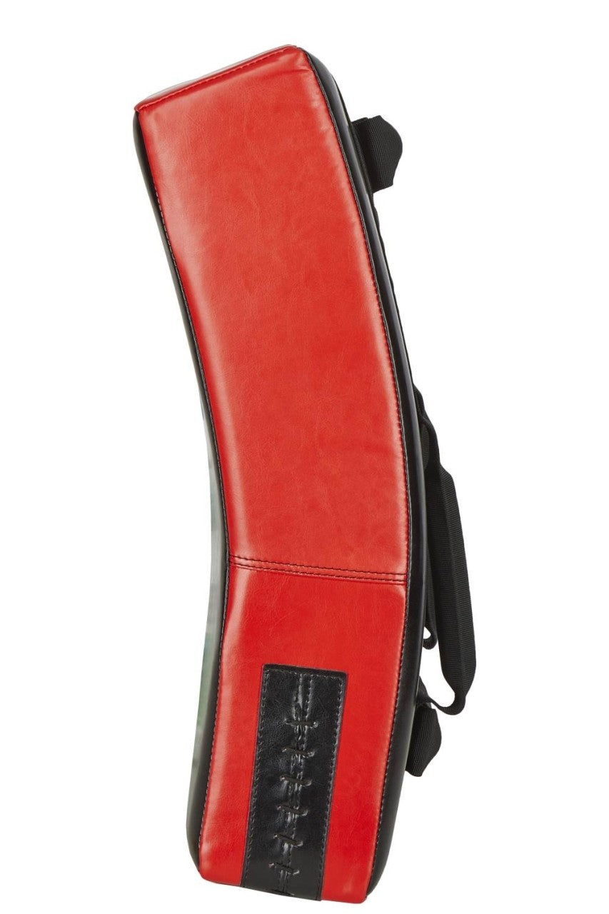 PX Schlagpolster Strike Gekrümmt - Mit 4 Griffen - 60 x 35 x 15 cm - Kunstleder rot-schwarz - Robuste leichte Pratze