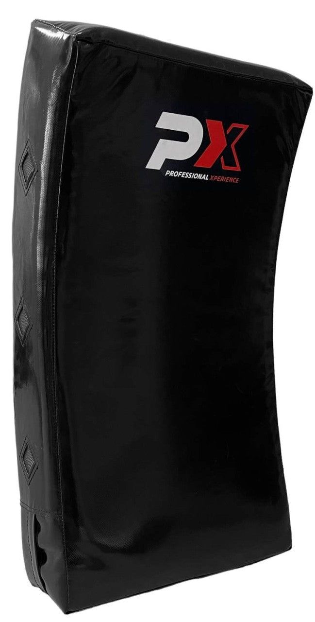 PX Schlagpolster Pro Gekrümmt - Mit 4 Griffen - 75 x 35 x 18 cm - Kunstleder schwarz