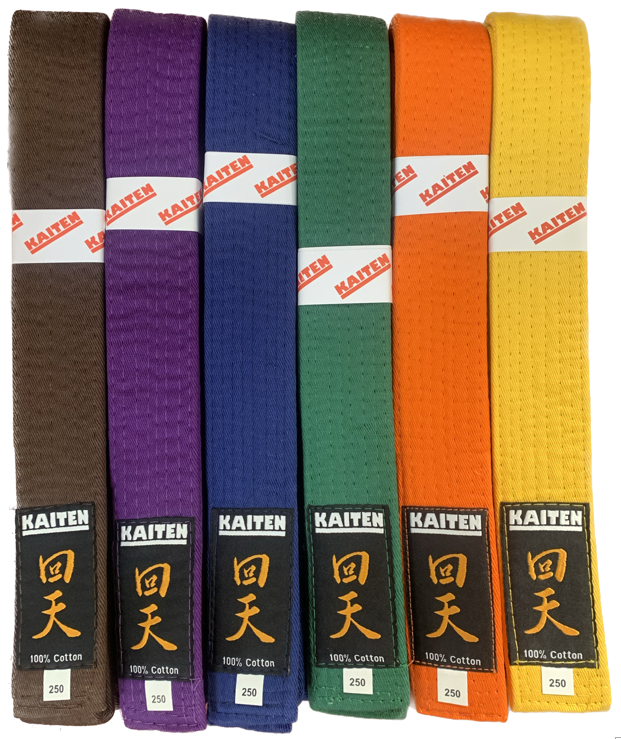 KAITEN Karategürtel Grün - 4 cm Breit - Baumwolle Grüngurt - Länge 230 bis 350 cm