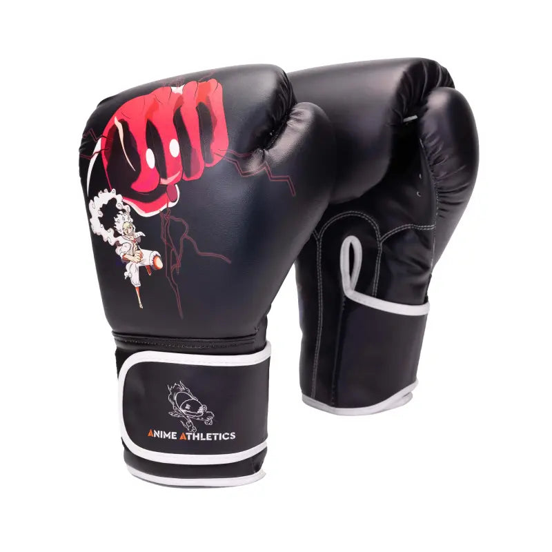 anime handschuhe Anime Athletics Boxhandschuhe BAJURANGU GUN schwarz-weiß