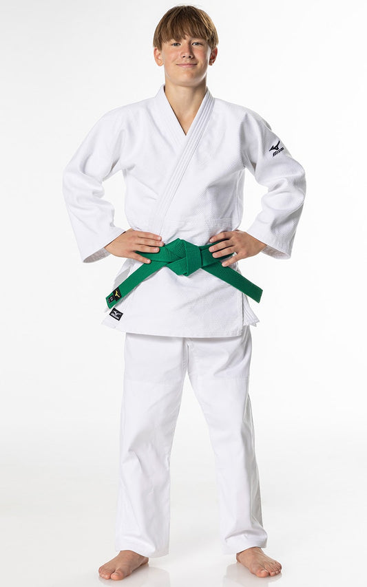 MIZUNO Einsteiger Judoanzug HAYATO weiß - 550g Baumwolle - Judo Gi SET Judojacke, Judohose mit Schnürbund
