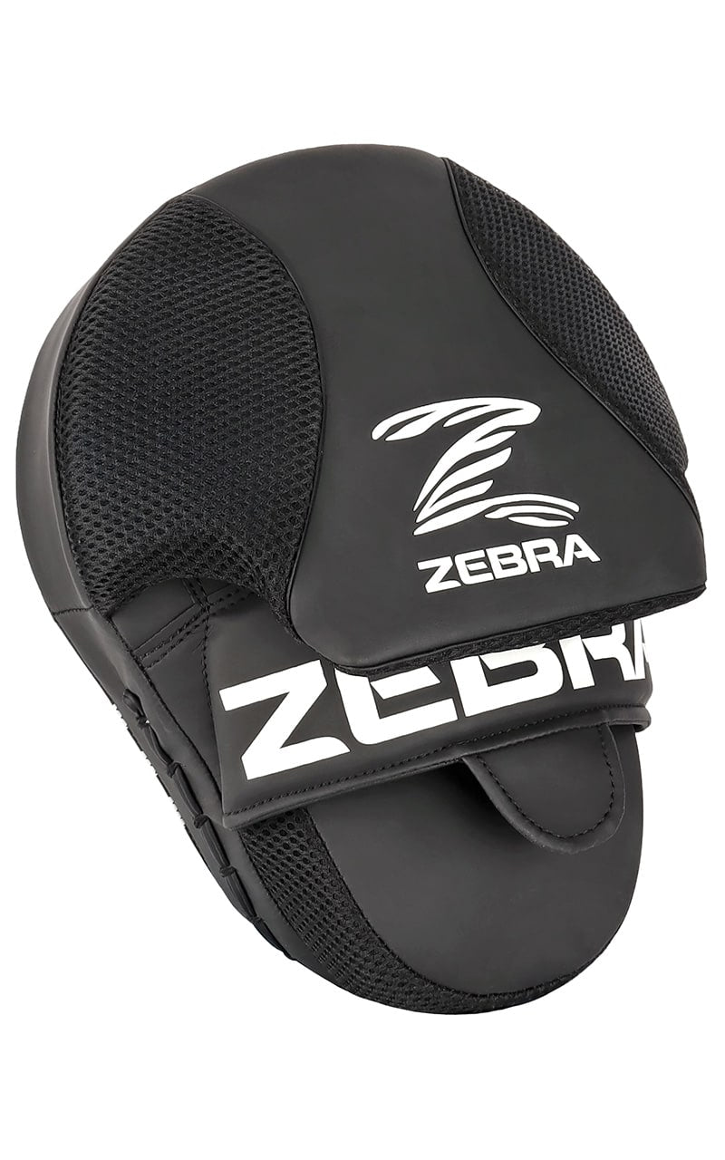 ZEBRA Handpratze gekrümmt schwarz - Griffball, Mesh, sehr gute Dämpfung (Paar)