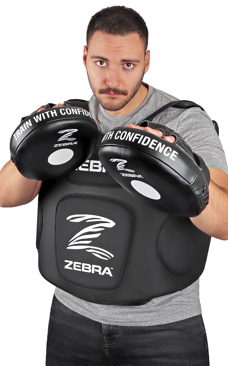 ZEBRA Handpratzen Pro Coaching Mitt - stabiles Echtleder (Paar)