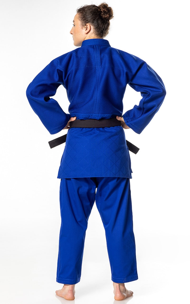 MIZUNO Judoanzug Yusho lll IJF blau - 750g Mischgewebe - Profi Judo Gi SET Judojacke, Judohose mit Schnürbund