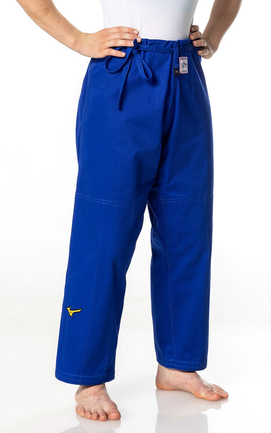 MIZUNO Judo Hose Yusho III IJF blau - 750g Mischgewebe - Judohose mit Schnürbund