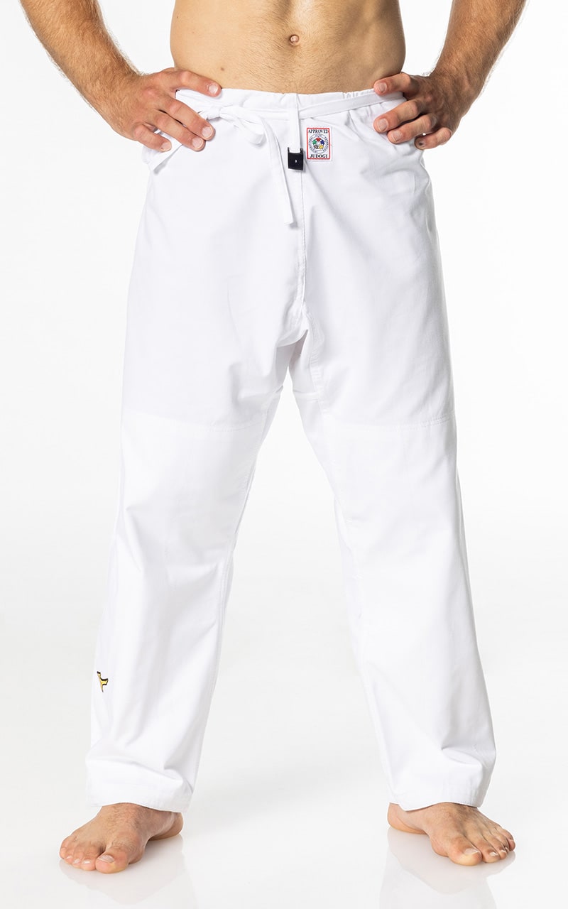 MIZUNO Judo Hose Yusho III IJF weiß - 750g Mischgewebe - Judohose mit Schnürbund
