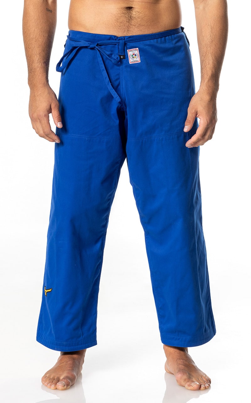 MIZUNO Judo Hose Yusho Best 2 IFJ blau - 750g Mischgewebe - Judohose mit Schnürbund