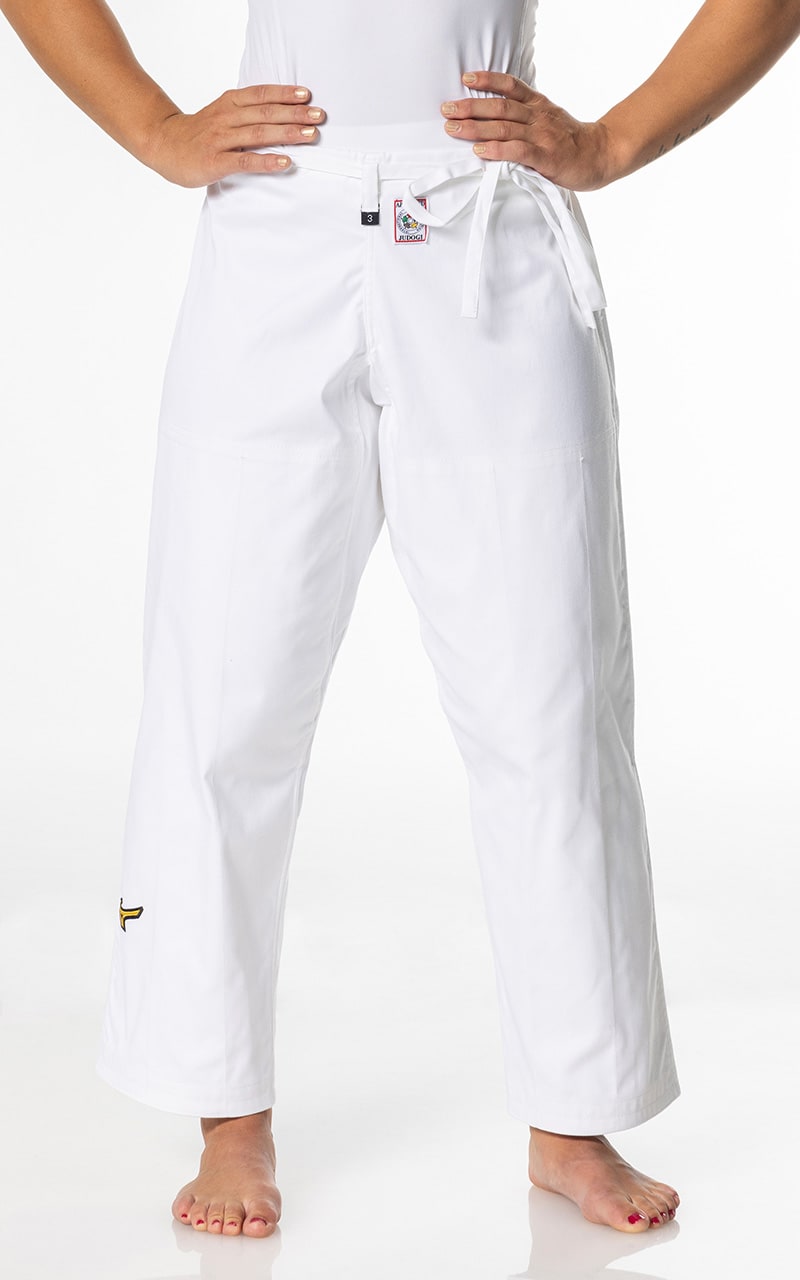 MIZUNO Judo Hose Yusho Best 2 IFJ weiß - 750g Mischgewebe - Judohose mit Schnürbund