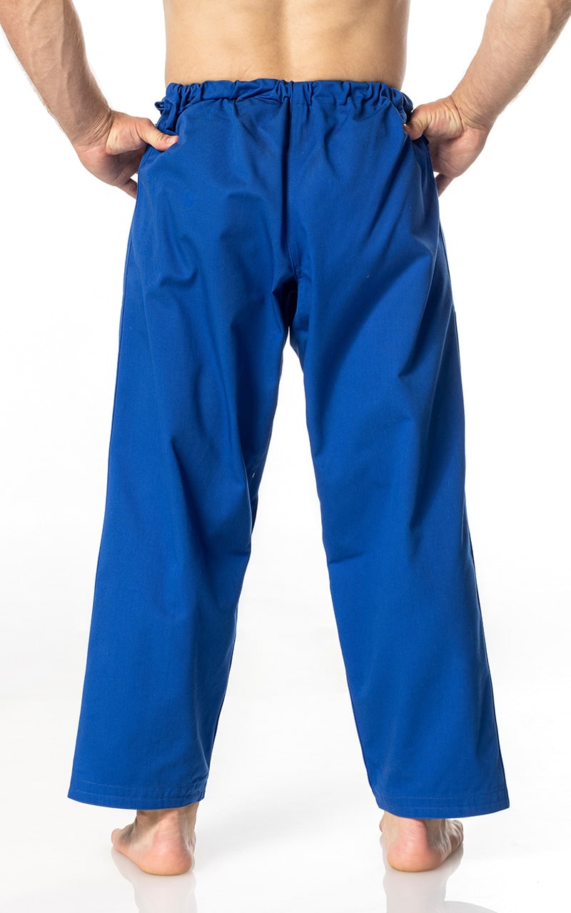 MIZUNO Judo Hose Yusho blau - Made in Japan - 750g Mischgewebe - Judohose mit Schnürbund