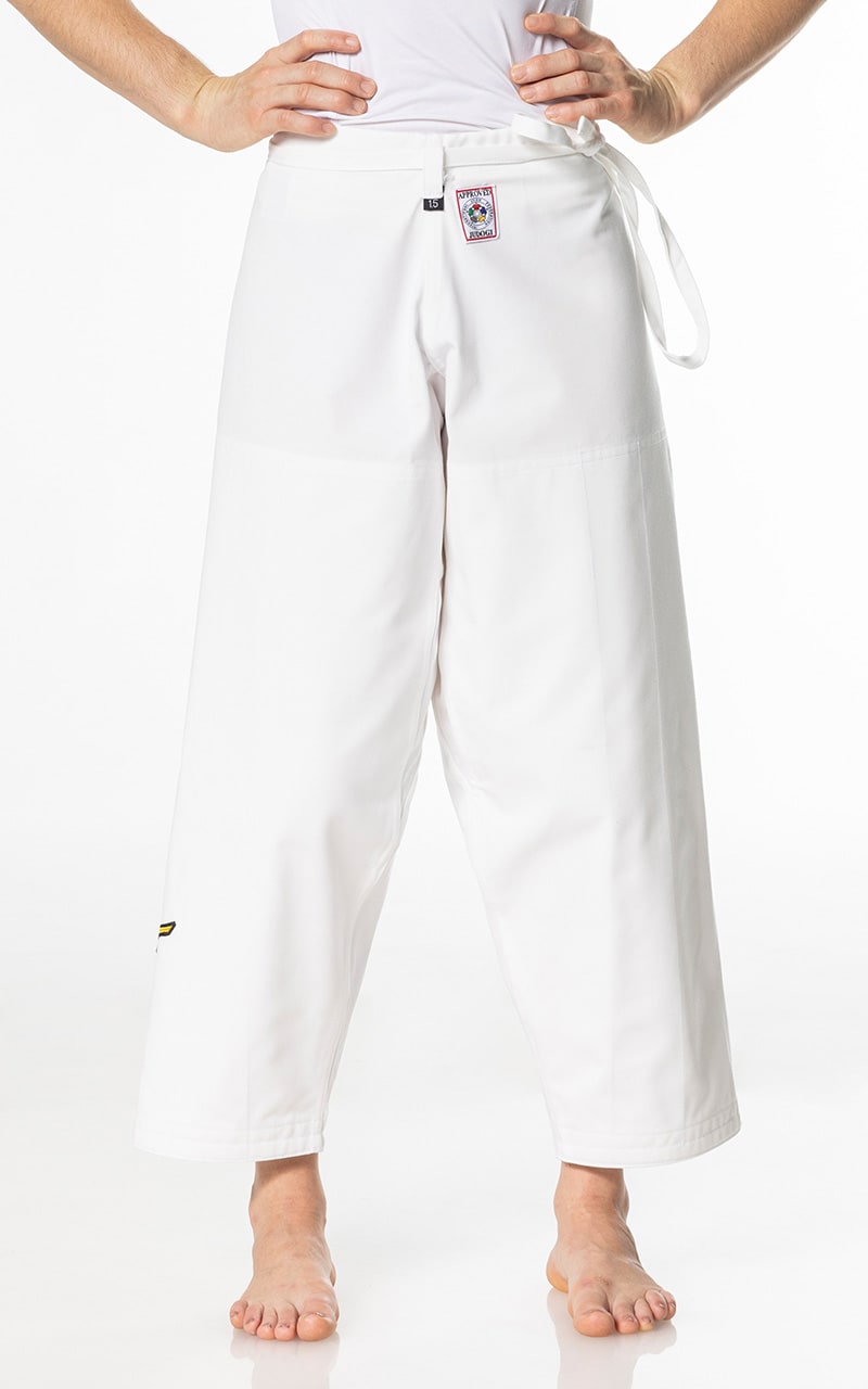 MIZUNO Judo Hose Yusho weiß - Made in Japan - 750g Mischgewebe - Judohose mit Schnürbund