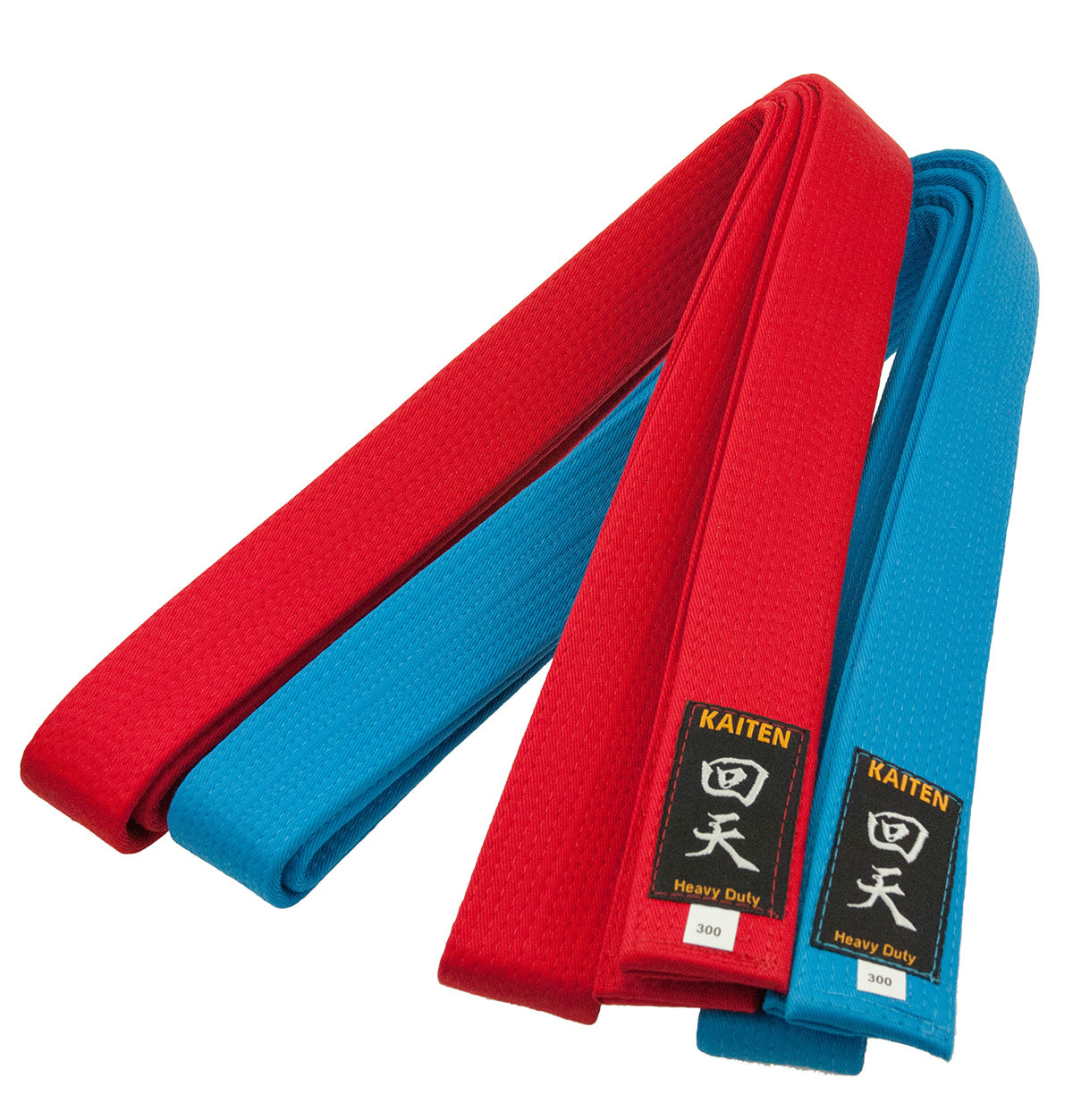 Kaiten Wettkampf Karategürtel Blau - 4 cm Breit - Baumwolle Blaugurt - Länge 230 bis 325 cm