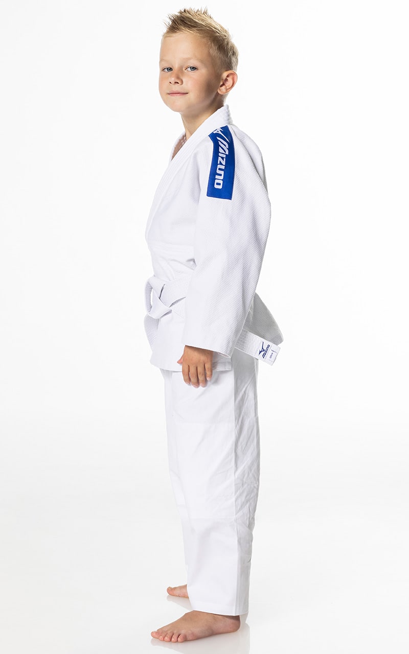 MIZUNO Kinder Judoanzug KODOMO Plus weiß - 350g Baumwolle - Judo Gi SET Judojacke, Judohose, Judogürtel