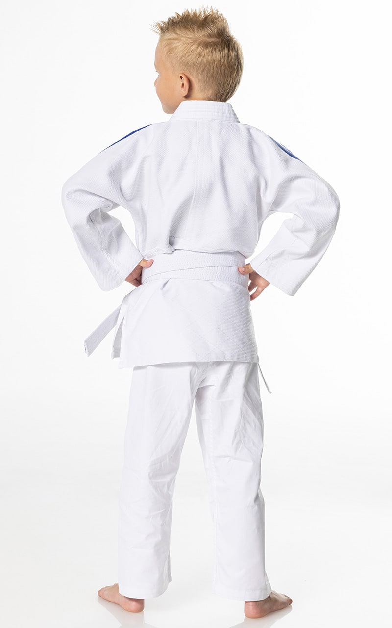MIZUNO Kinder Judoanzug KODOMO Plus weiß - 350g Baumwolle - Judo Gi SET Judojacke, Judohose, Judogürtel