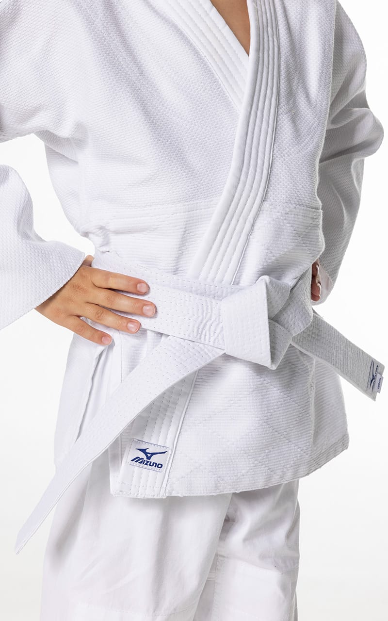 MIZUNO Kinder Judoanzug KODOMO Plus weiß - 350g Baumwolle - Judo Gi SET Judojacke, Judohose, Judogürtel