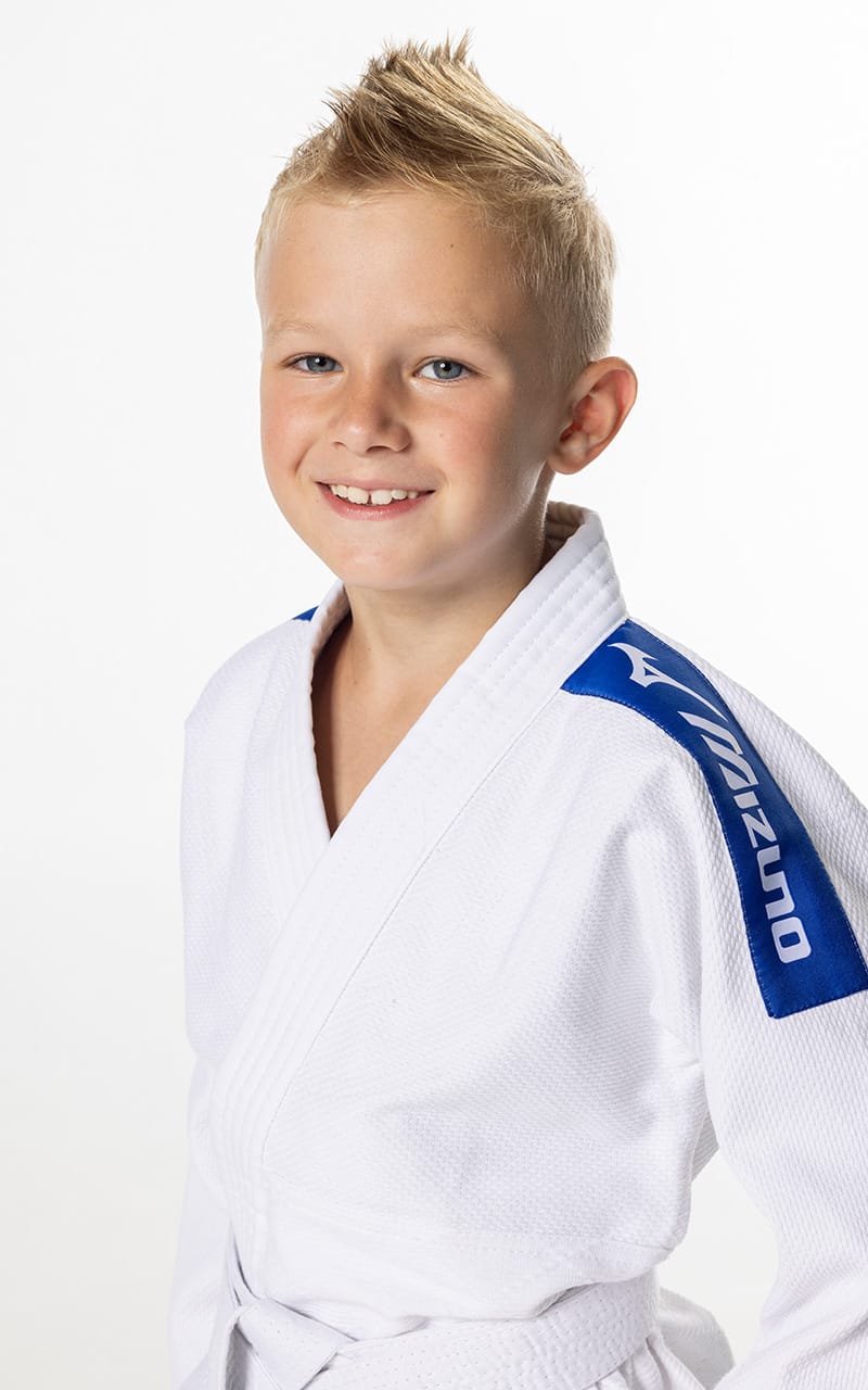 MIZUNO Kinder Judoanzug KODOMO Plus weiß - 350g Baumwolle - Judo Gi SET Judojacke, Judohose, Judogürtel