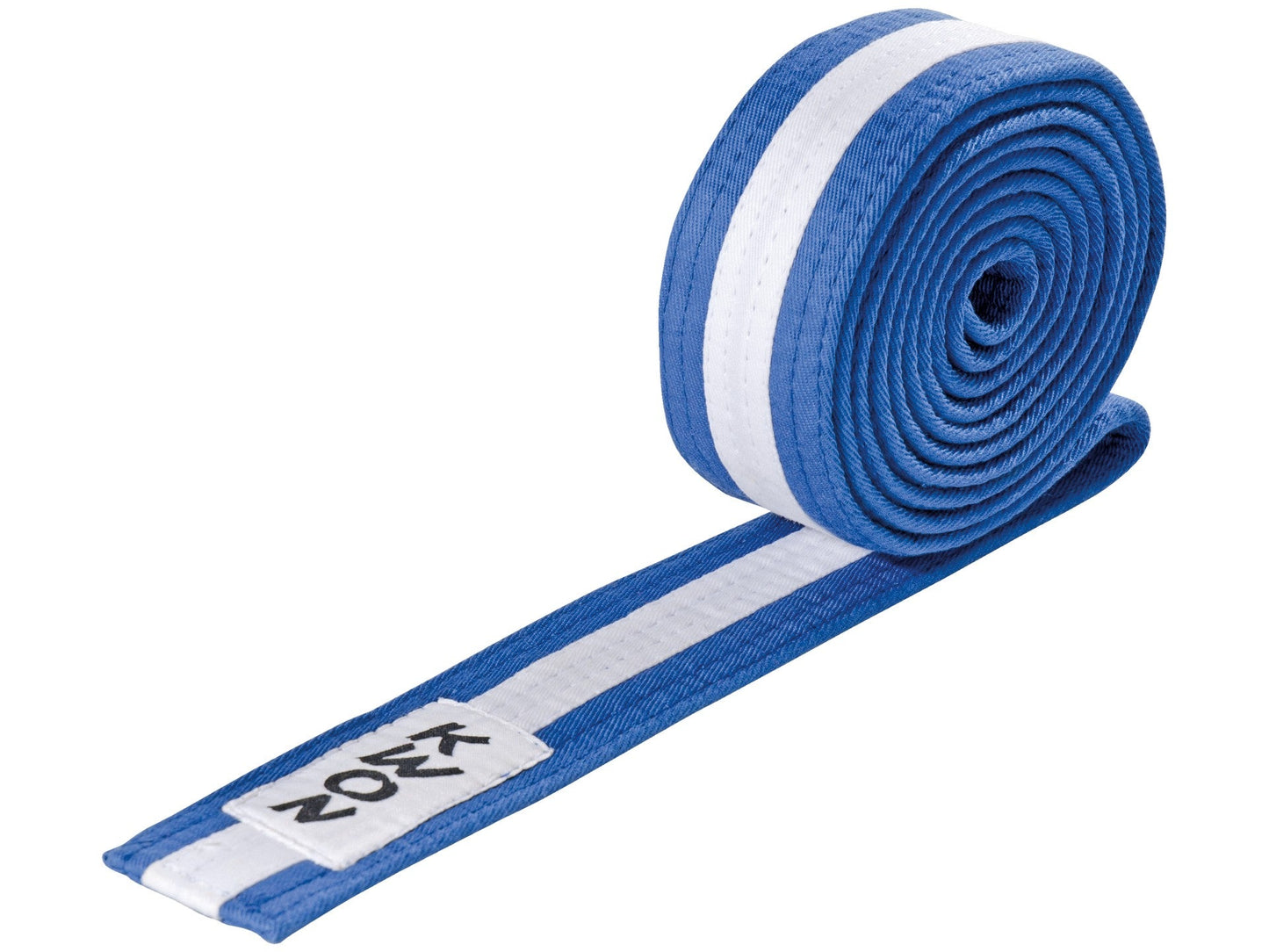 KWON (R) Budogürtel blau/weiß/blau Kampfsportgürtel mit Mittelstreifen