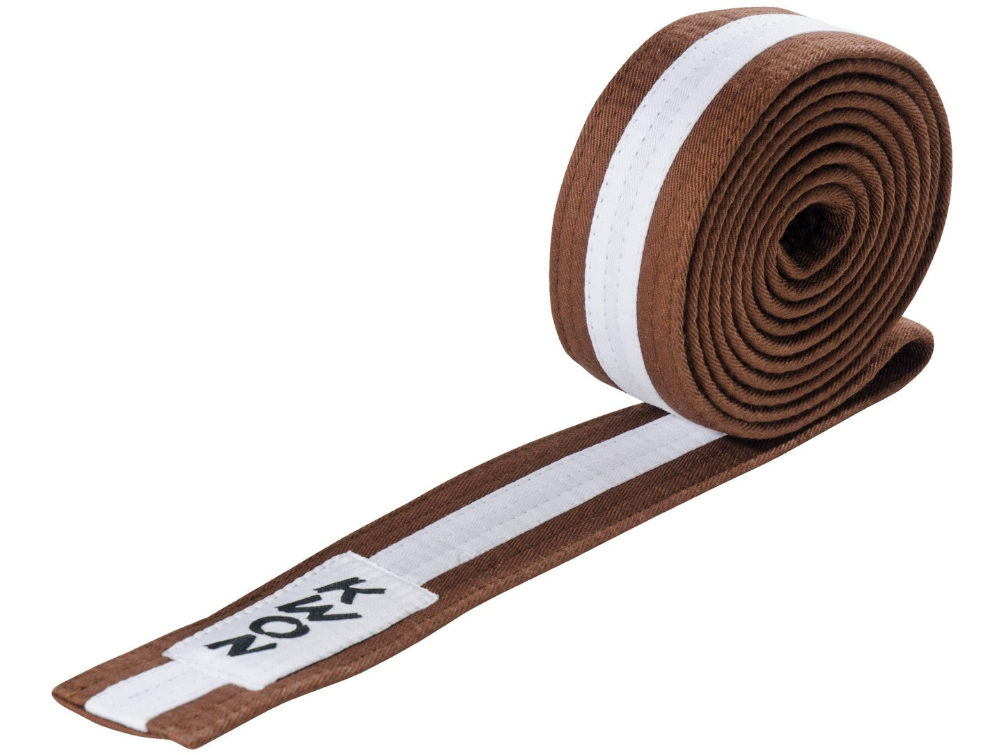 KWON (R) Budogürtel braun/weiß/braun Kampfsportgürtel mit Mittelstreifen