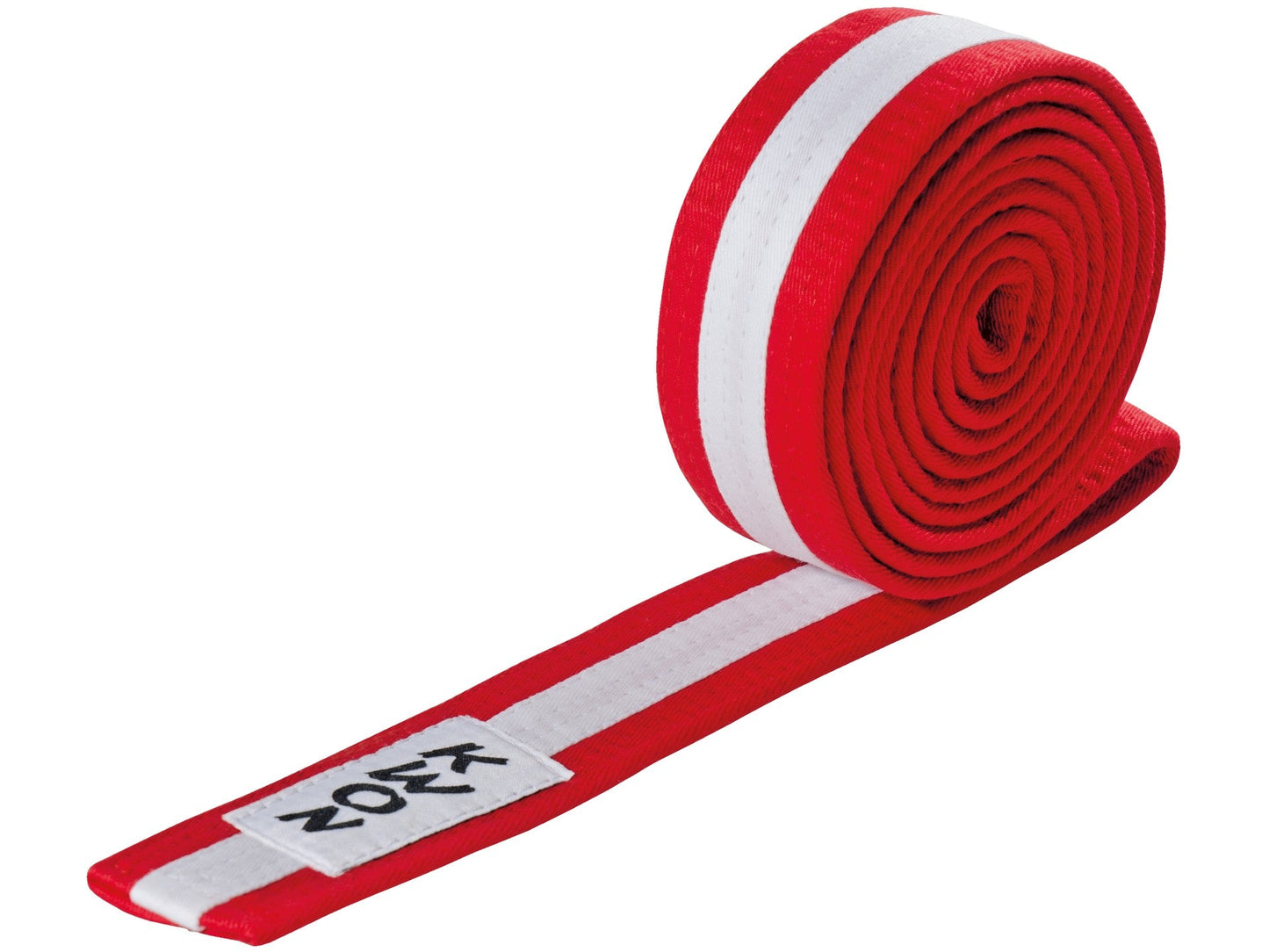 KWON (R) Budogürtel rot/weiß/rot Kampfsportgürtel mit Mittelstreifen