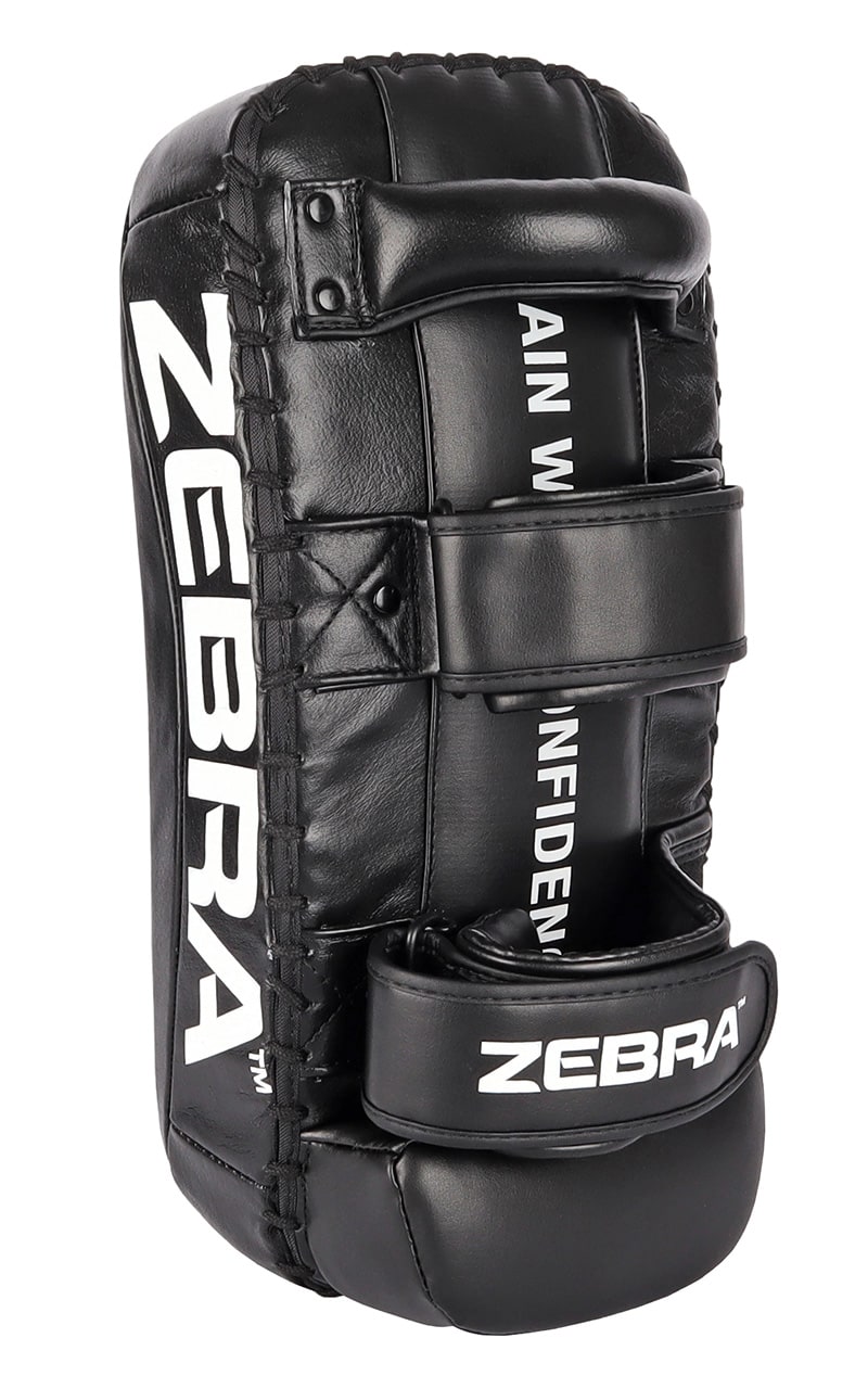 ZEBRA Schlagpolster Thai Pads Pro Mitt - Echtleder schwarz 41 x 20 x 12 cm - MMA, Muay Thai, Kickboxen