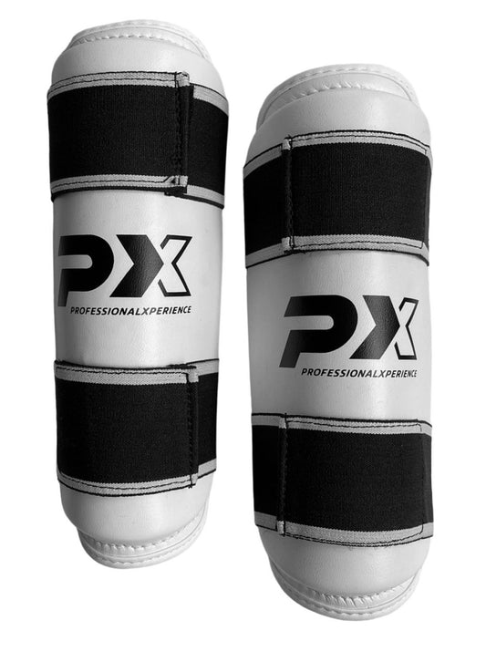 PX Unterarmschutz weiß - für Wettkampf und Training – ergonomische Passform, mit Klettverschluss