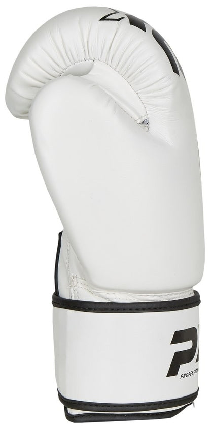 PX Boxhandschuhe SPARRING, Kunstleder weiß-schwarz 8-16 Oz - Gepolsterte Trainingshandschuhe