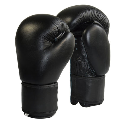 TEKKA BUDO Boxhandschuhe Top-Modell schwarz Echtleder 8-14 Oz - Gepolsterte Trainingshandschuhe