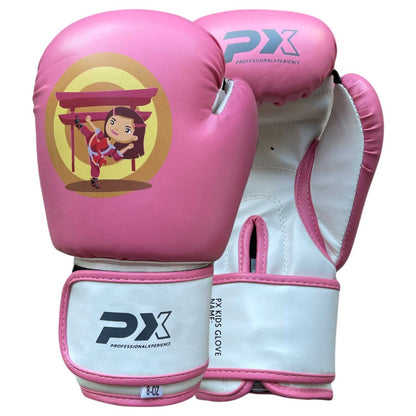 PX "Kids Glove Girls" Boxhandschuhe pink-weiß 2-8 Oz - Gepolsterte Trainingshandschuhe