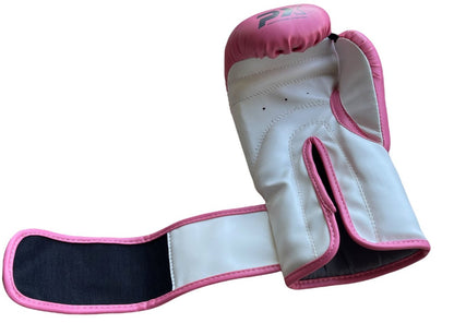 PX "Kids Glove Girls" Boxhandschuhe pink-weiß 2-8 Oz - Gepolsterte Trainingshandschuhe