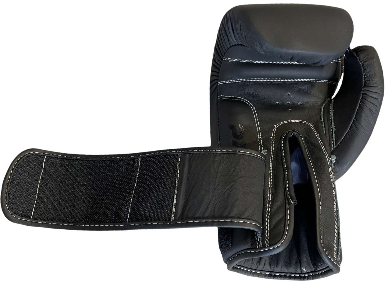 PX Boxhandschuhe CONTEST Leder schwarz 8-16 Oz - Gepolsterte Trainingshandschuhe