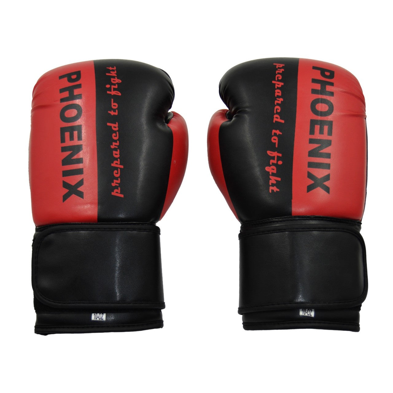 PX Boxhandschuhe "Prepared to Fight" Kunstleder schwarz-rot 2-16 Oz - Gepolsterte Trainingshandschuhe