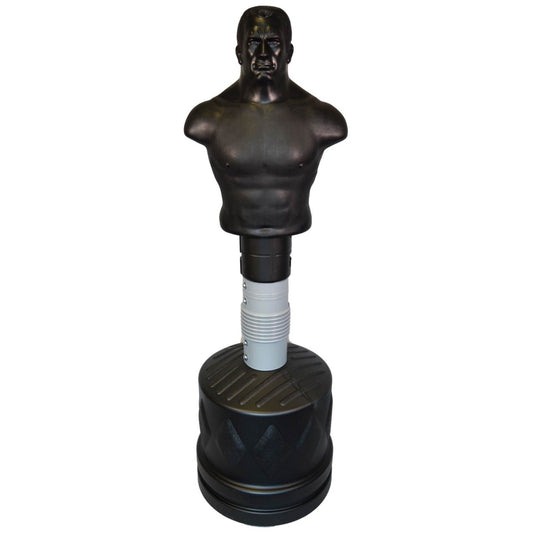 Box-Dummy Figur KICKFIGHT schwarz - bis 180 cm verstellbar - Mit Standfuß befüllbar - ca. 110 kg - Boxen, Kickboxen, Fitness, Training Zuhause