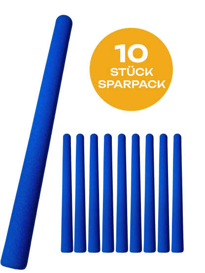 10er Pack Escrima Safety Trainingsstock 50 cm blau mit Schaumstoffbezug