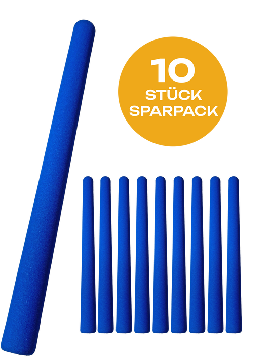 10er Pack Escrima Safety Trainingsstock 50 cm blau mit Schaumstoffbezug