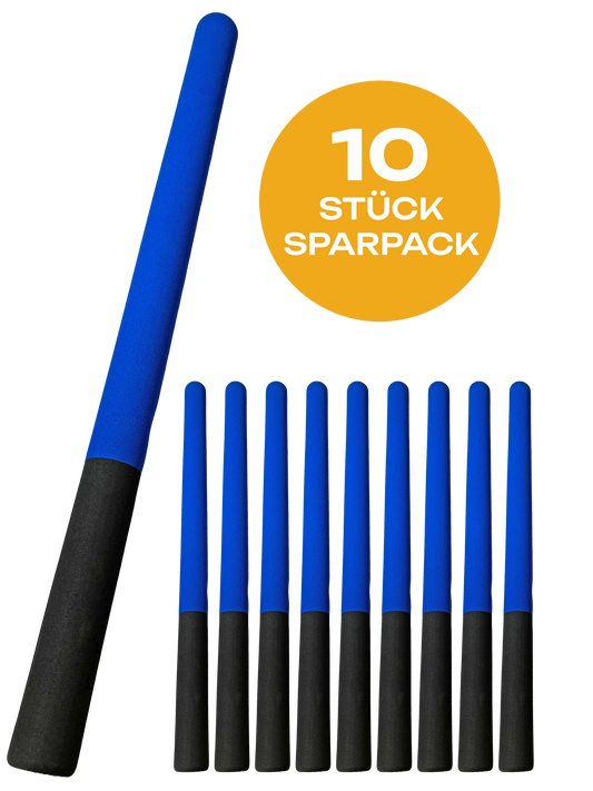 10er Pack Escrima Safety Trainingsstock 61 cm blau-schwarz mit Schaumstoffbezug
