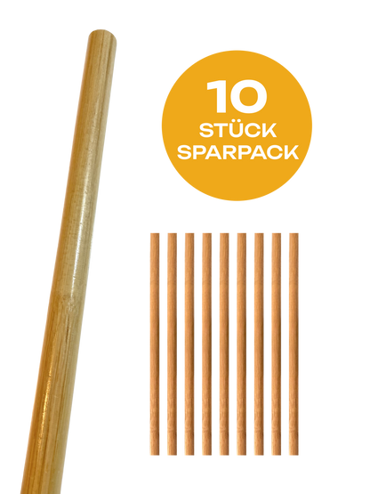 10er Pack Escrima Stock Rattan hell 65 cm - Stick Arnis Kali Waffentraining