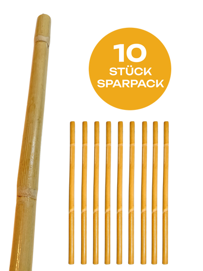 10er Pack Escrima Stock Rattan ungeschält 65 cm - Stabil mit Aussenschale - Stick Arnis Kali