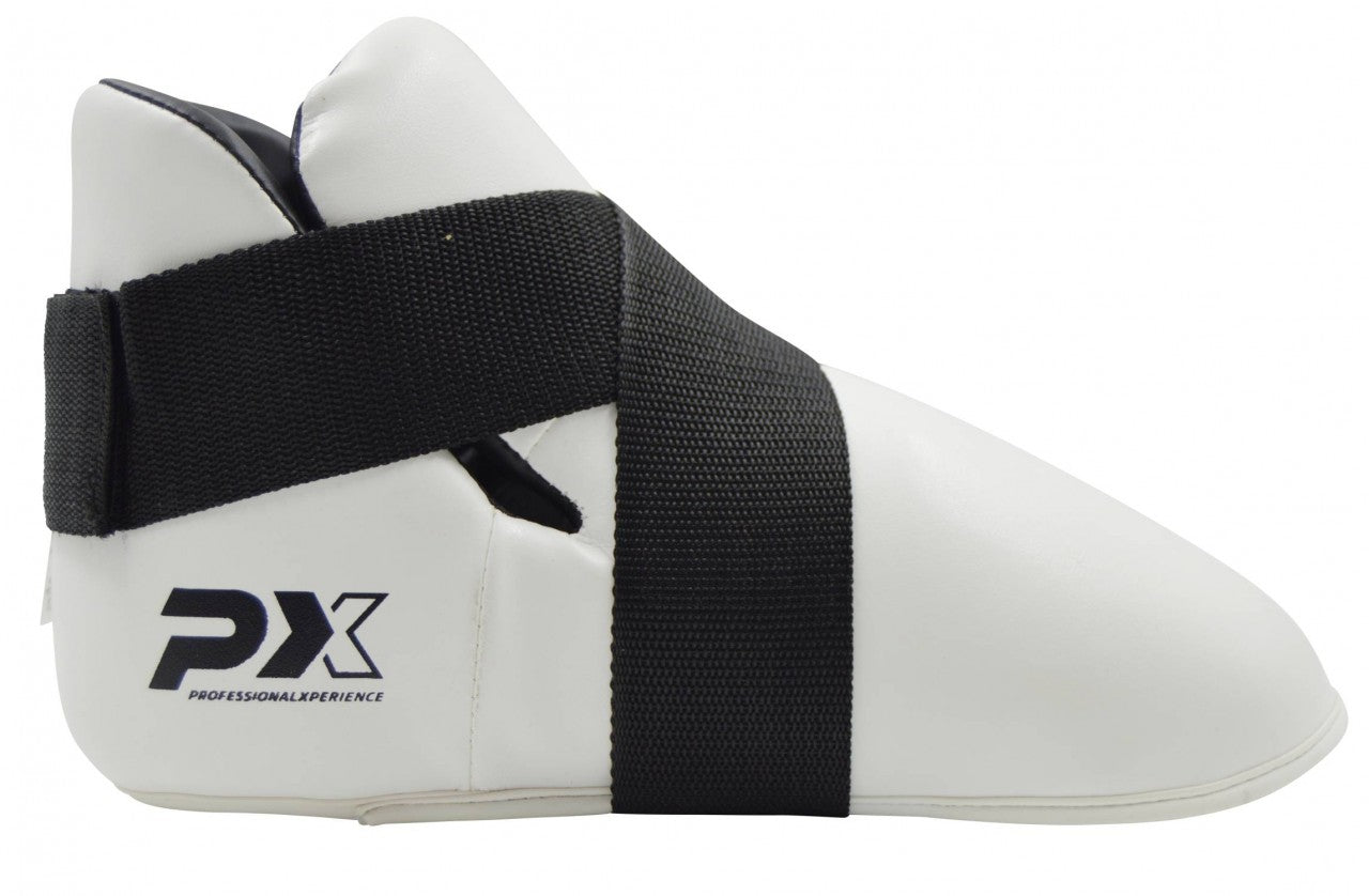 PX Fußschützer Kunstleder blau - Karate, Taekwondo, Kickboxen - Kampfsport Schützer