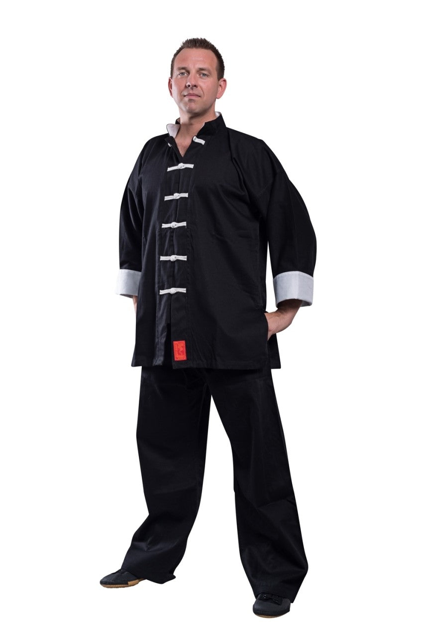 Kung Fu Anzug Shaolin II schwarz-weiß