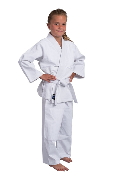 Aikidoanzug Basix - weiß - 380g - Aikido Gi Set - Aikidojacke, Aikidohose, Aikidogürtel - Einsteiger Anzug