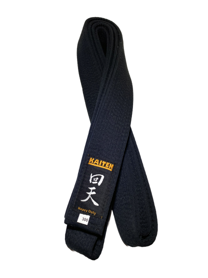 Kaiten Karategürtel Schwarz extra dick - 4,5 cm Breit - Schwarzgurt Baumwolle - Länge 275 bis 350 cm