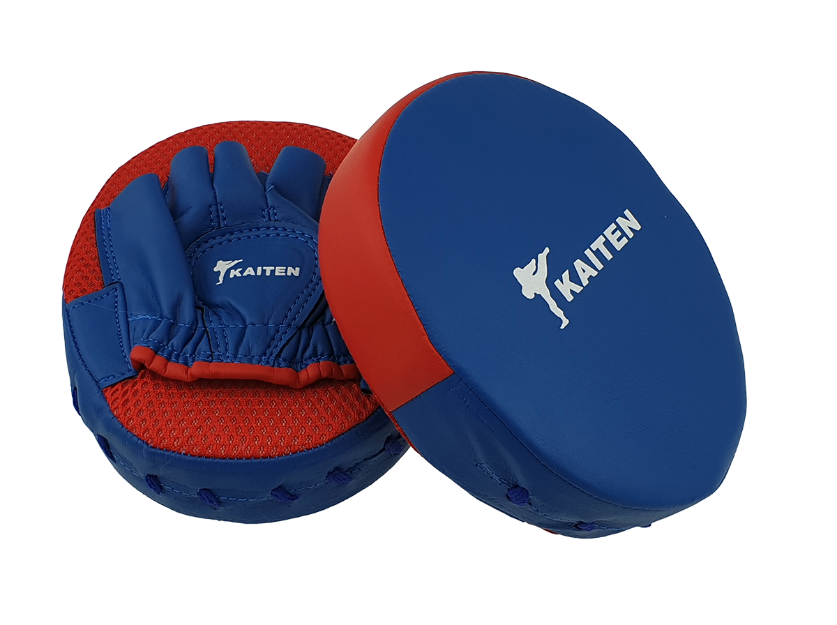 KAITEN Kinder Pratzen (Set) blau-rot - leicht, extra weich - Kampfsport Handpratze