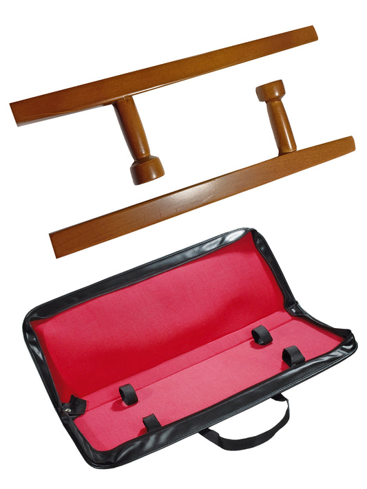 SET Tonfa Eckig Roteiche mit Waffentasche - 50 cm (Paar) stabile eckige Ausführung