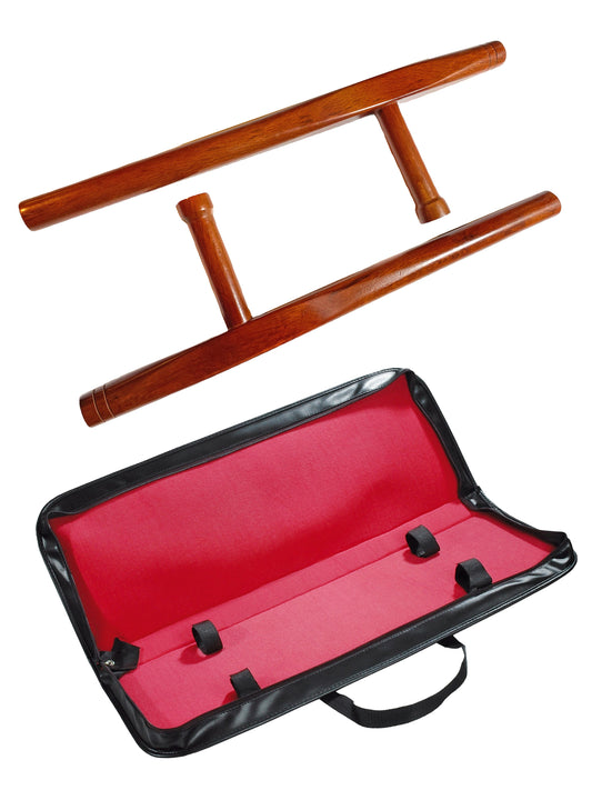 SET Tonfa Roteiche mit Waffentasche - 51 cm (Paar) Runde Form