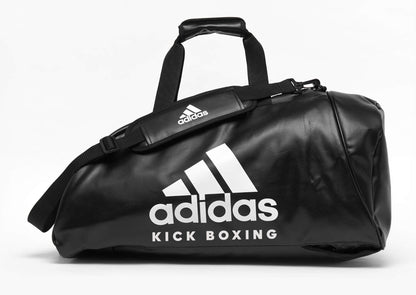 adidas 2in1 Sporttasche Kickboxing Bag Gr.M - L schwarz-weiß, Rucksack Tragettasche adiACC051KB